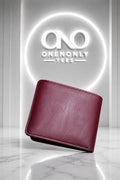 maroon short wallet