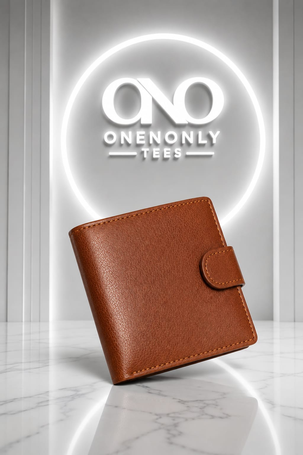 brown short wallet