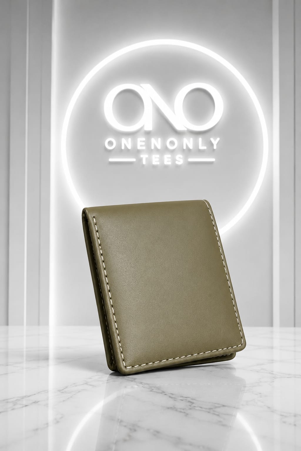 olive green short wallet